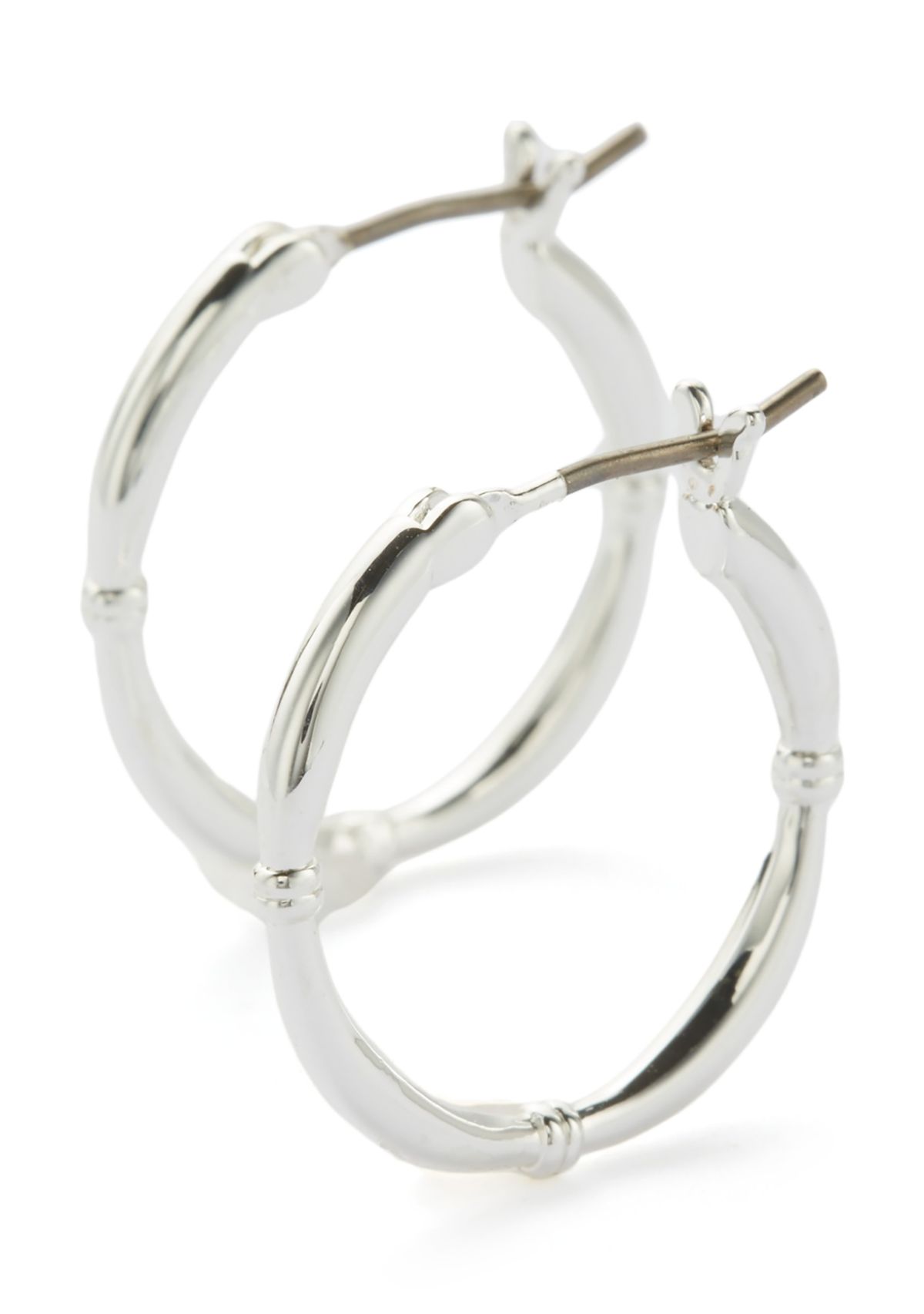 Silver Tone 20mm Hoop Earrings