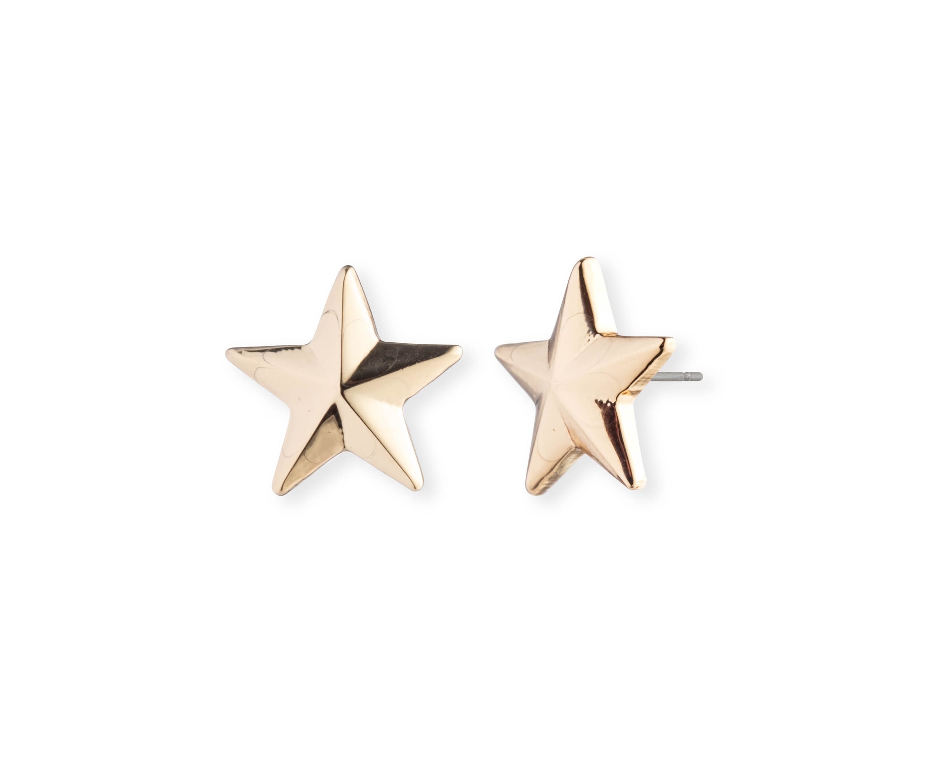 Gold Tone Star Stud Earrings