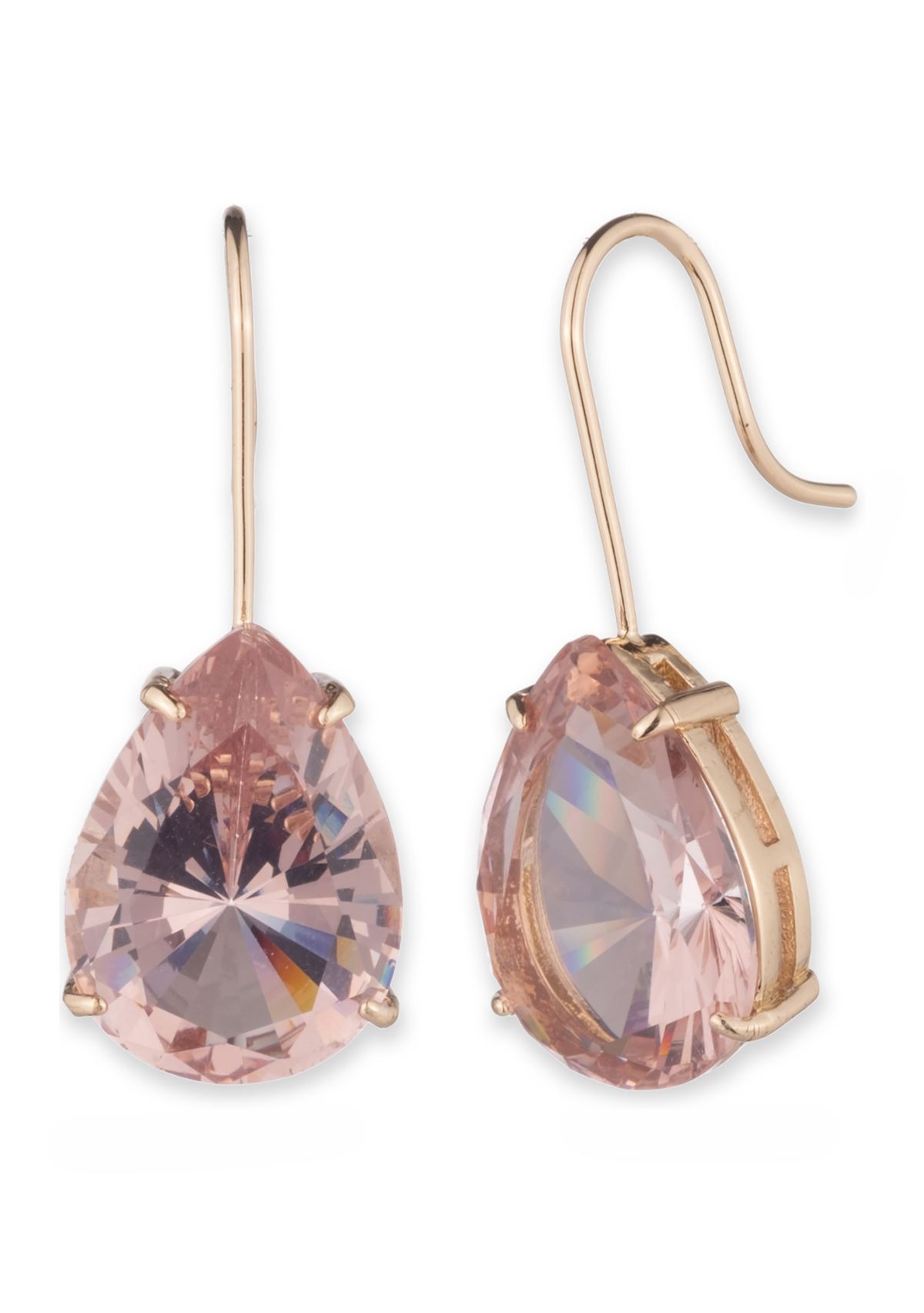 Gold Tone Teardrop Earrings