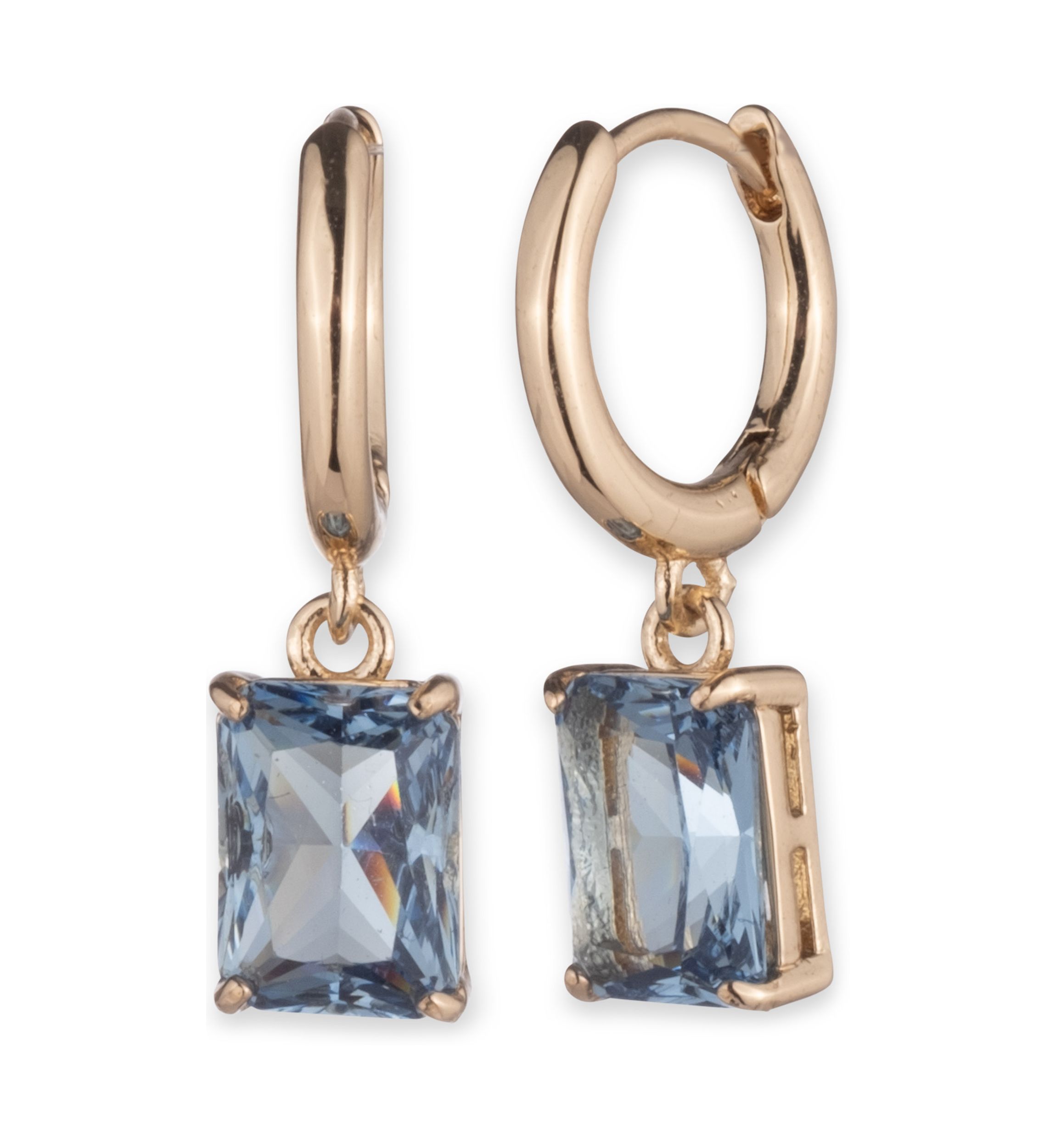 Gold  Tone Huggie Drop Earrings