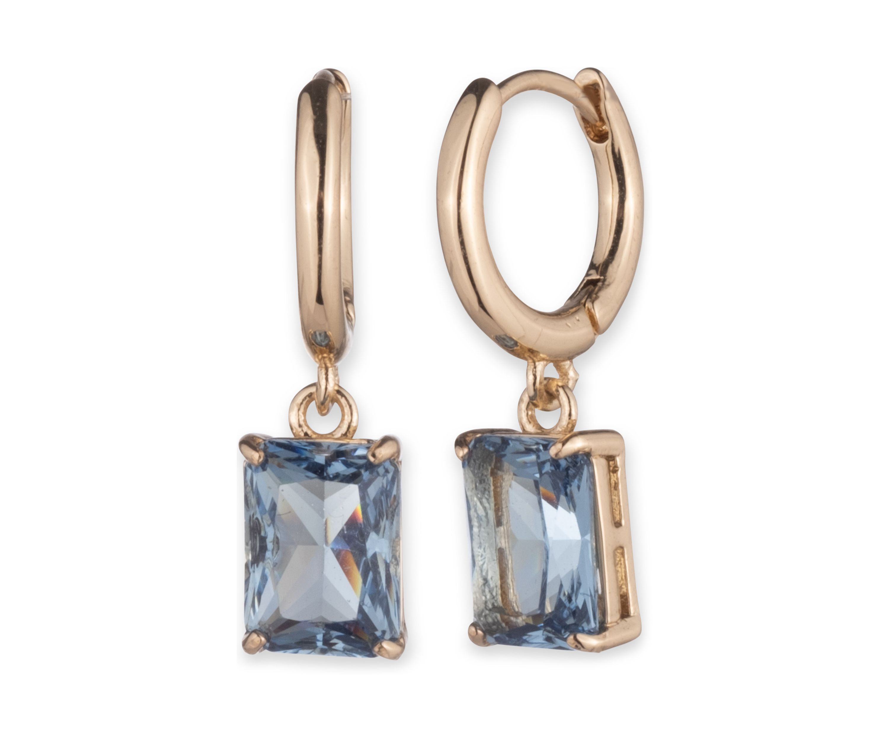 Gold  Tone Huggie Drop Earrings