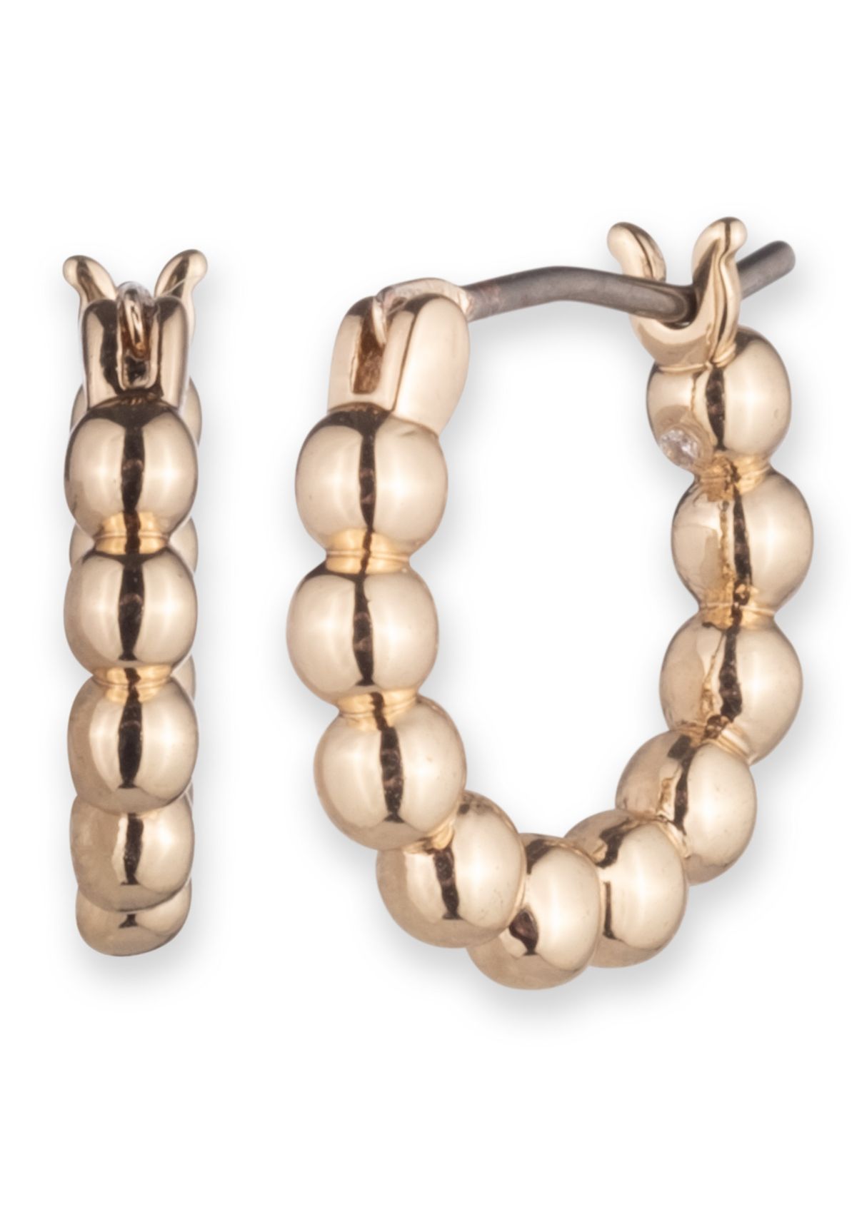 15 Millimeter Bead Hoop Earrings