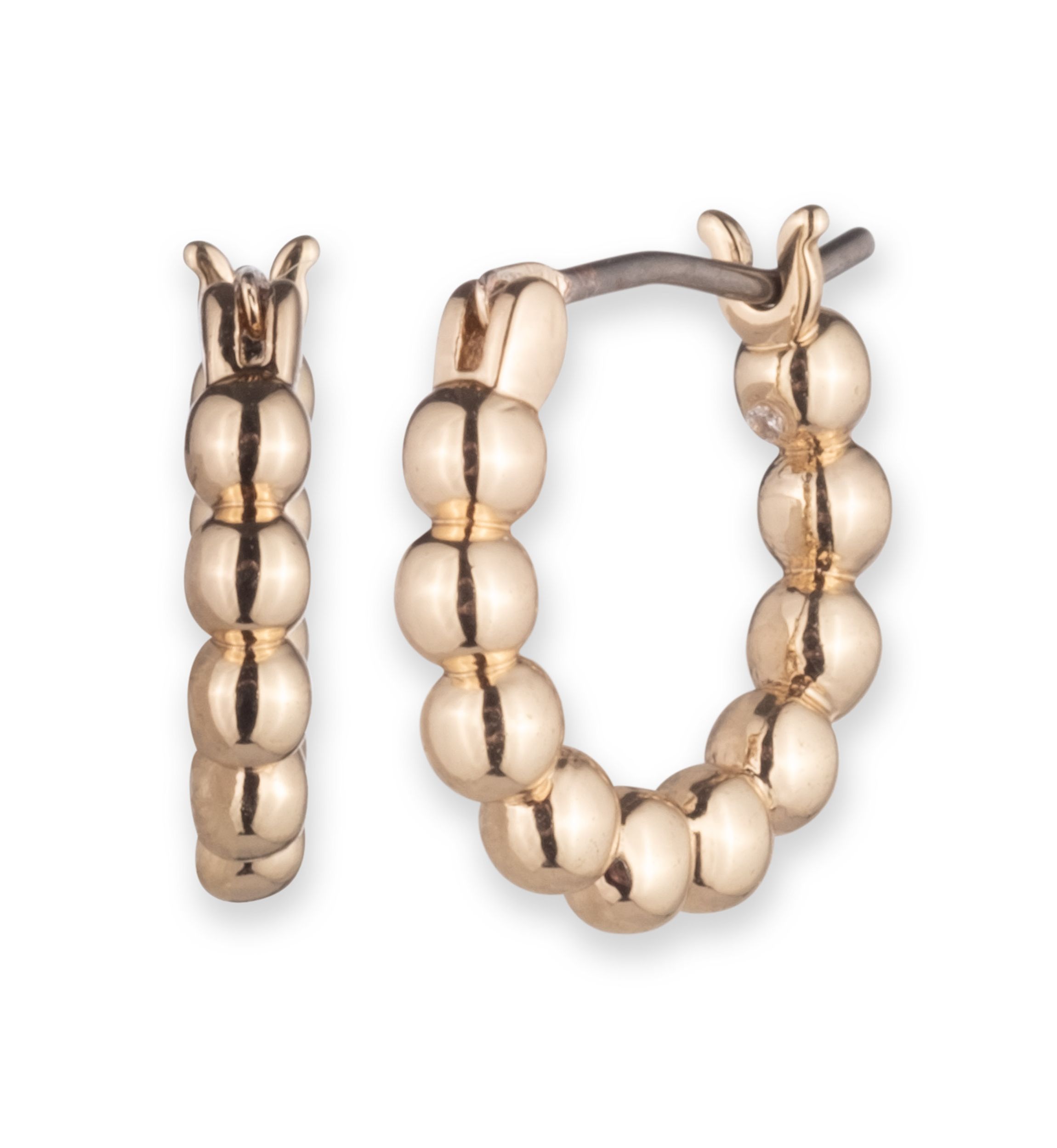15 Millimeter Bead Hoop Earrings