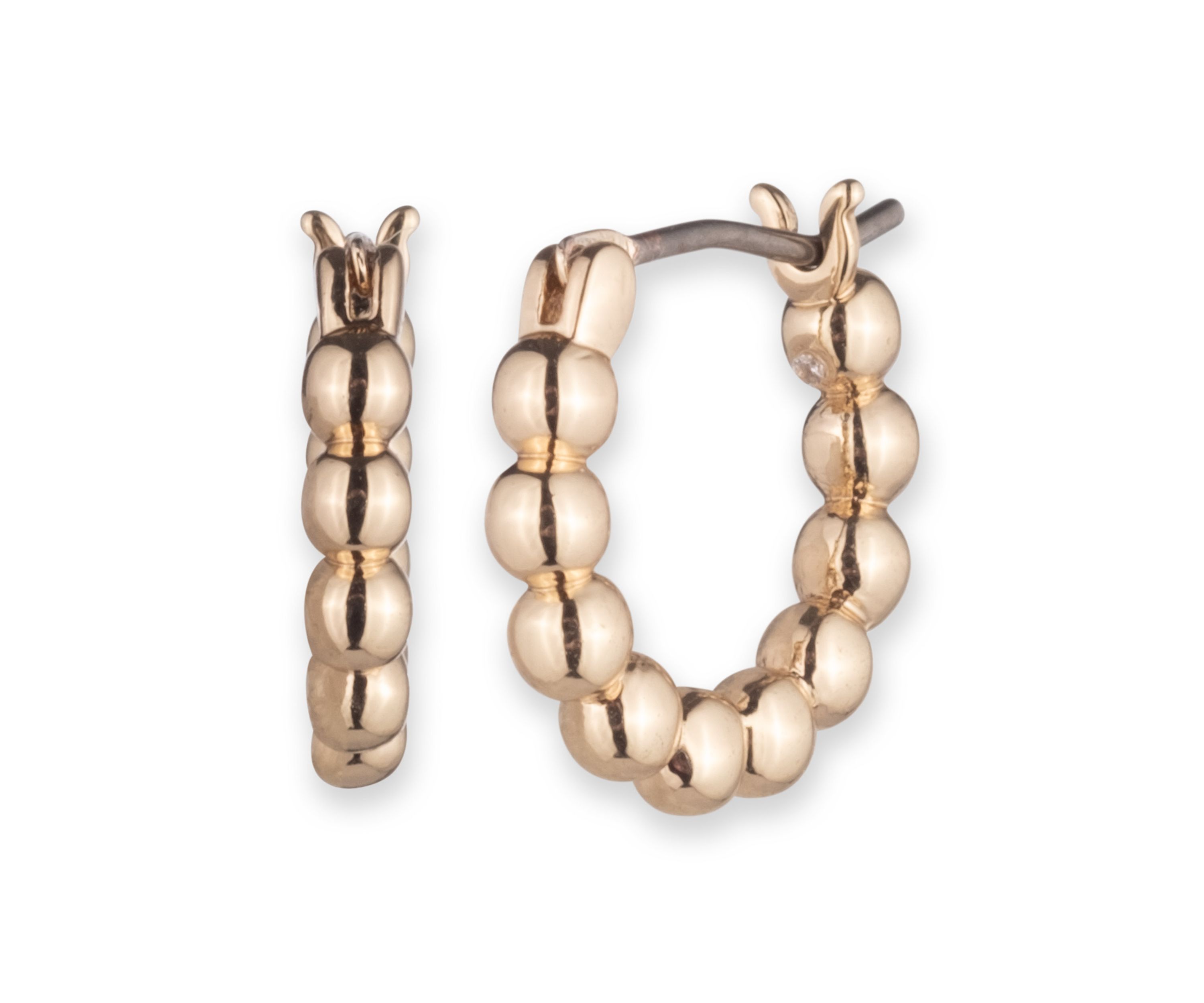 15 Millimeter Bead Hoop Earrings