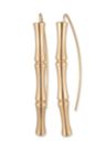 Gold Tone Bamboo Threader Earrings