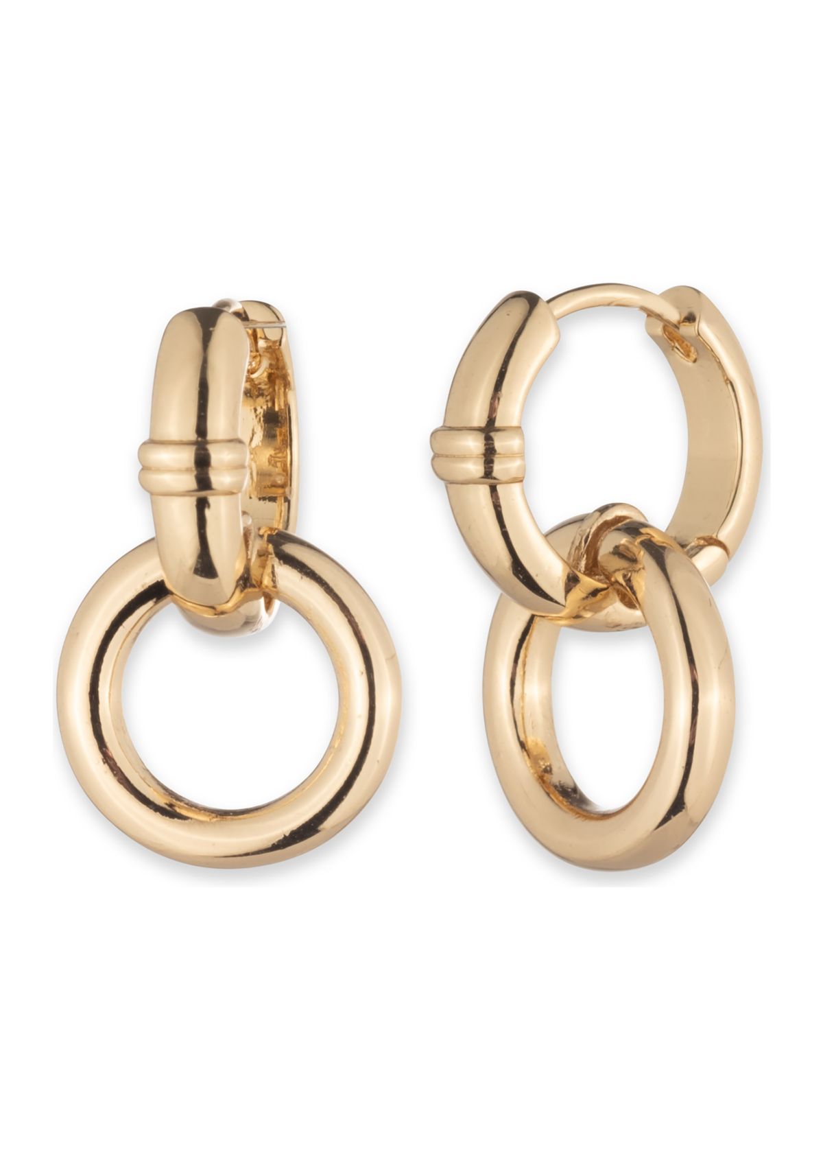 Hoop with Circle Drop Earrings