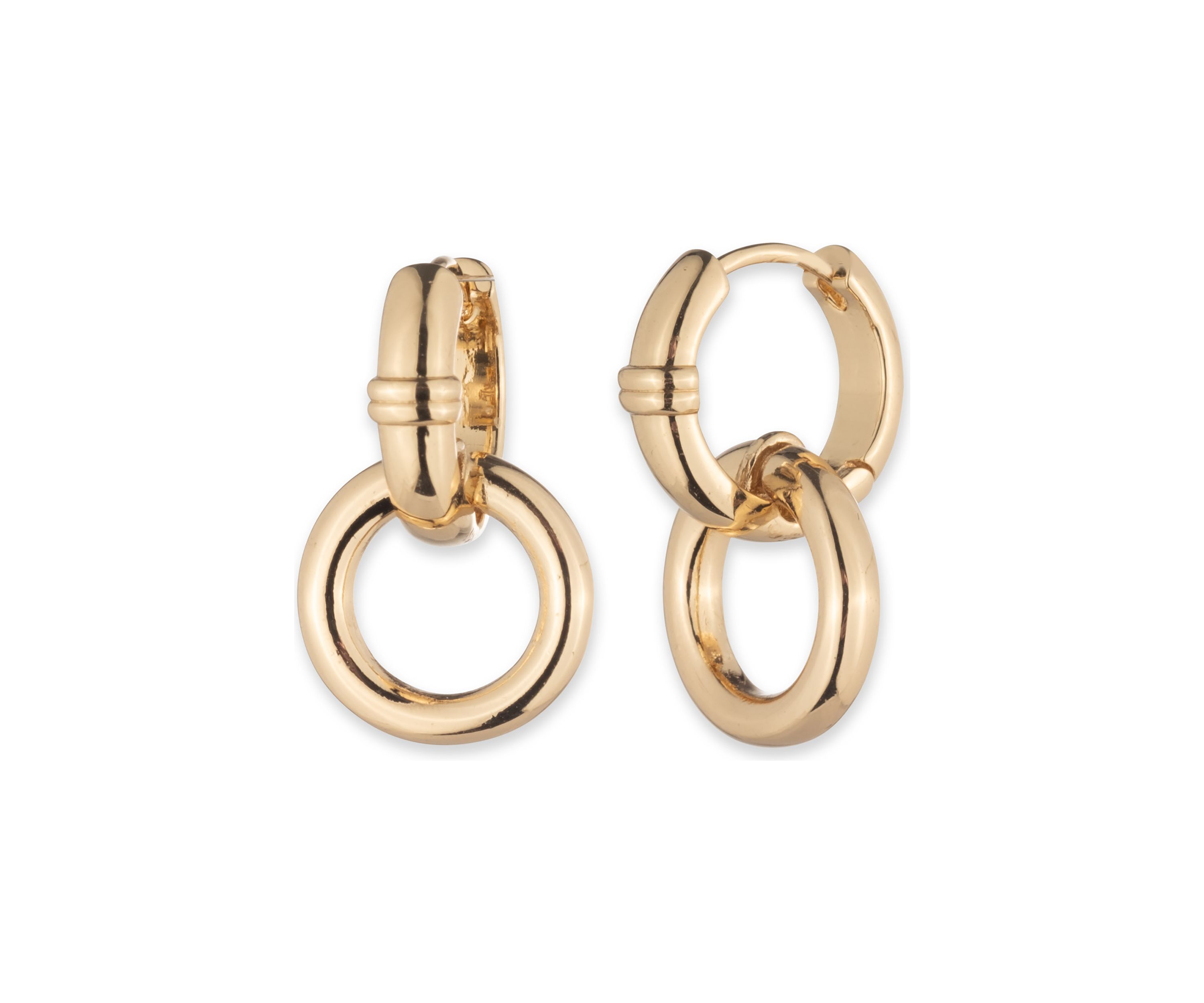 Hoop with Circle Drop Earrings