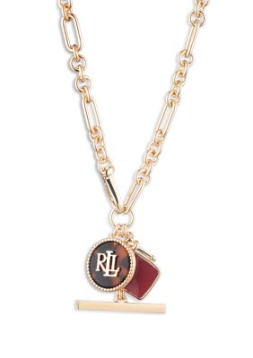 ネックレス・チョーカー RALPH LAUREN Gold Tone Navy Charm Pendant Necklace Ralph Lauren Gold Cubic Zirconia Pendant Necklace | eBay