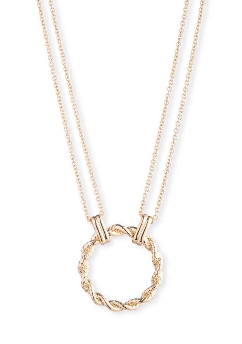 Gold Tone Pendant Necklace