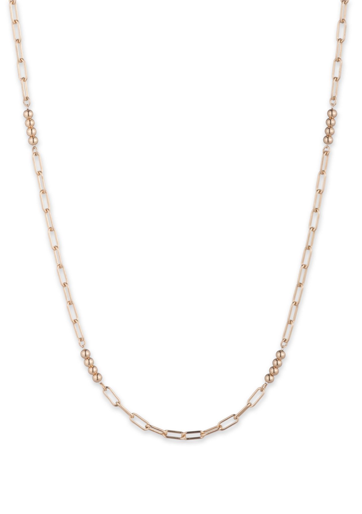 42" Gold Tone Strand Collar Necklace