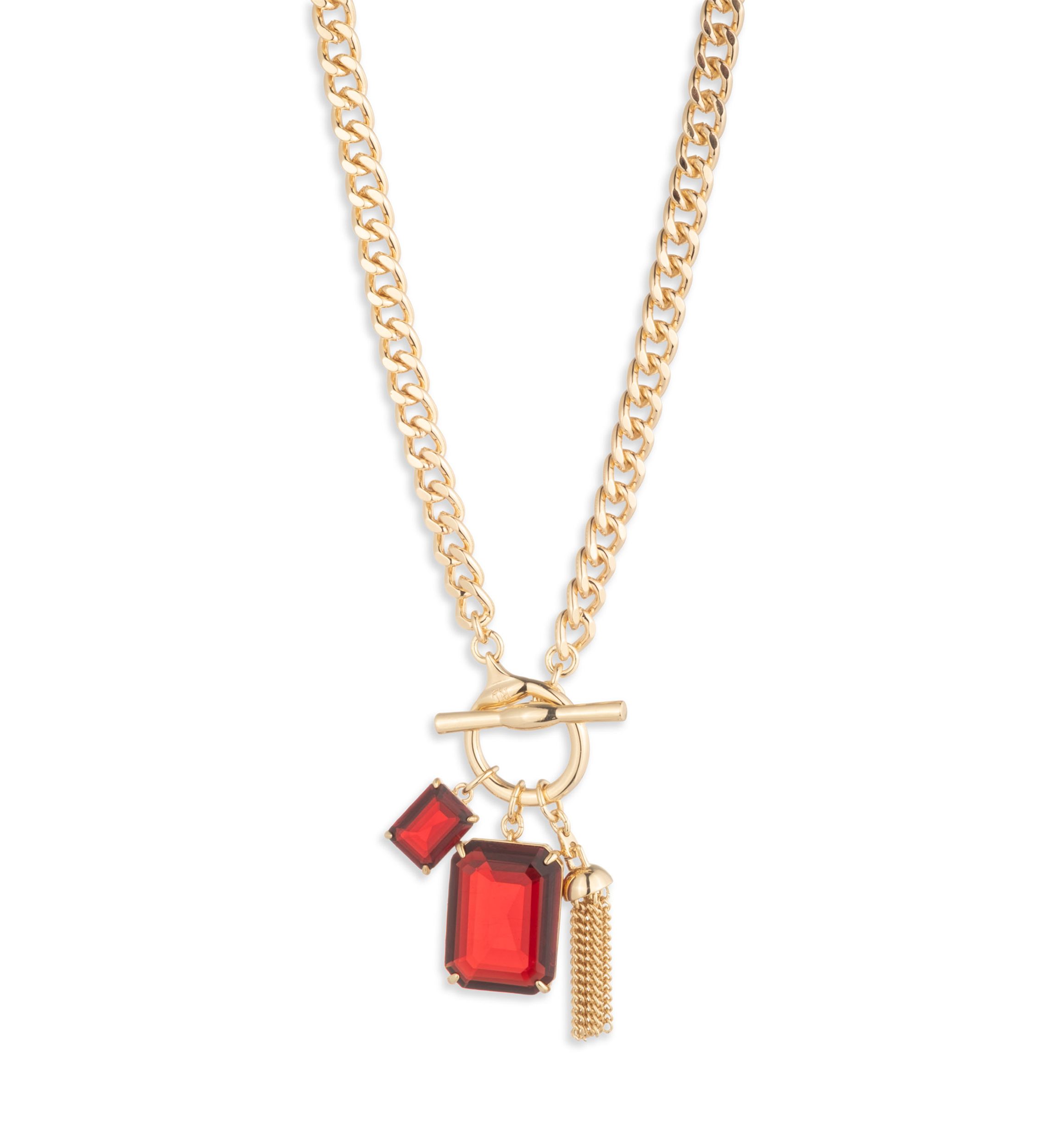 Gold Toggle Pendant Necklace 