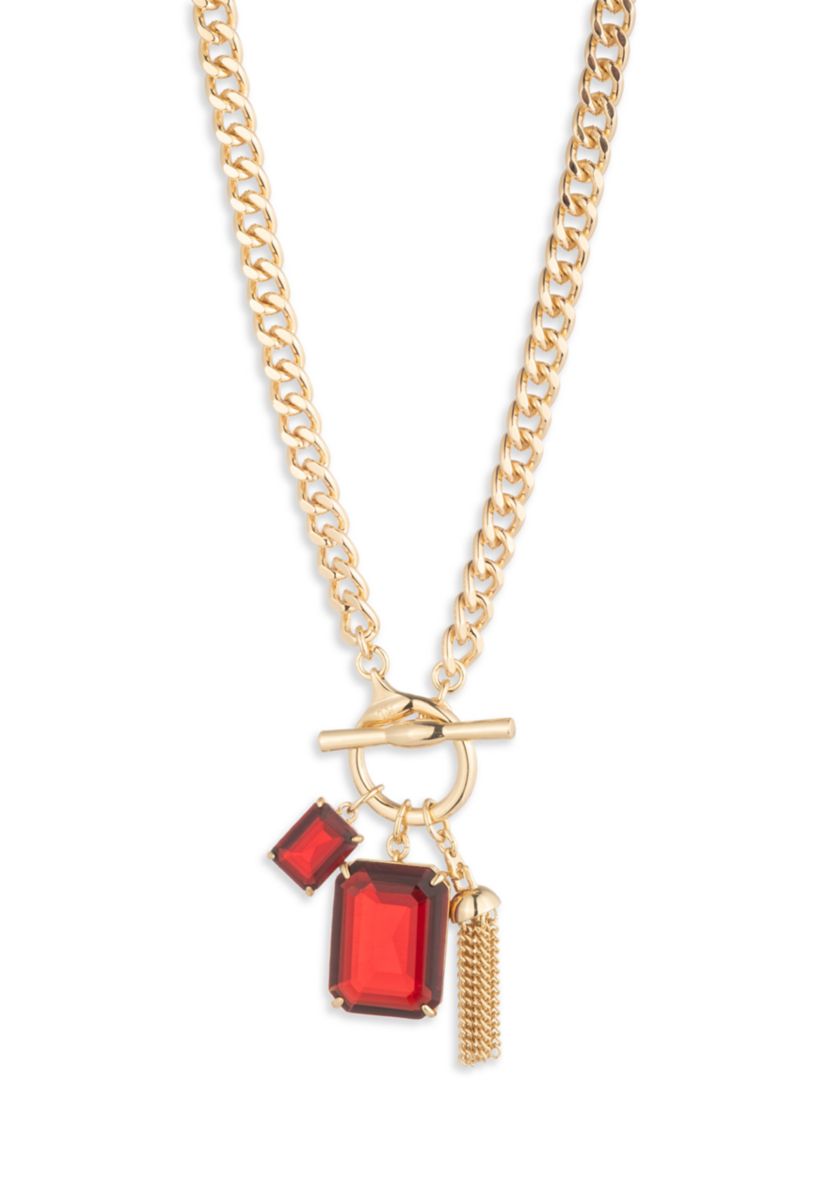 Gold Toggle Pendant Necklace 