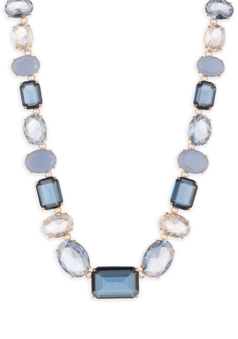 Blue Large Stone Collar Necklace