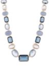 Blue Large Stone Collar Necklace