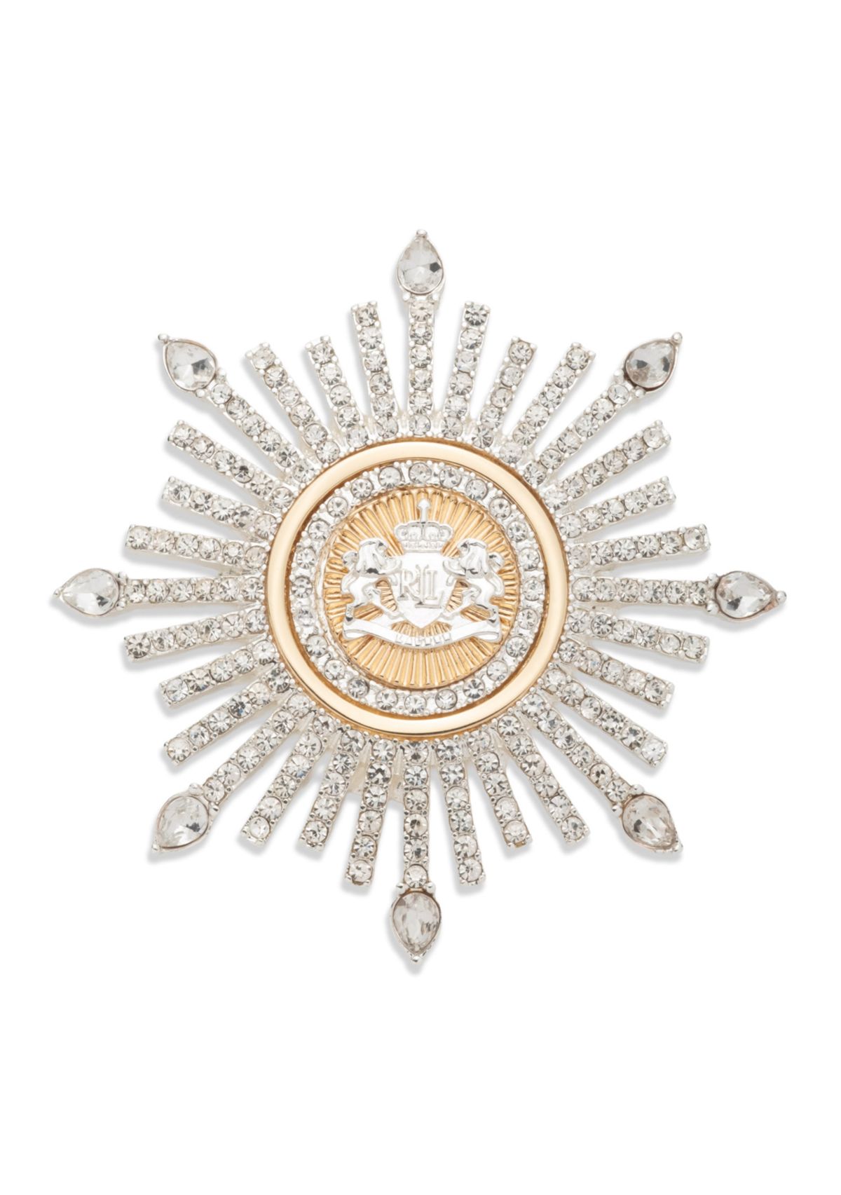 Crystal Crest Burst Pin