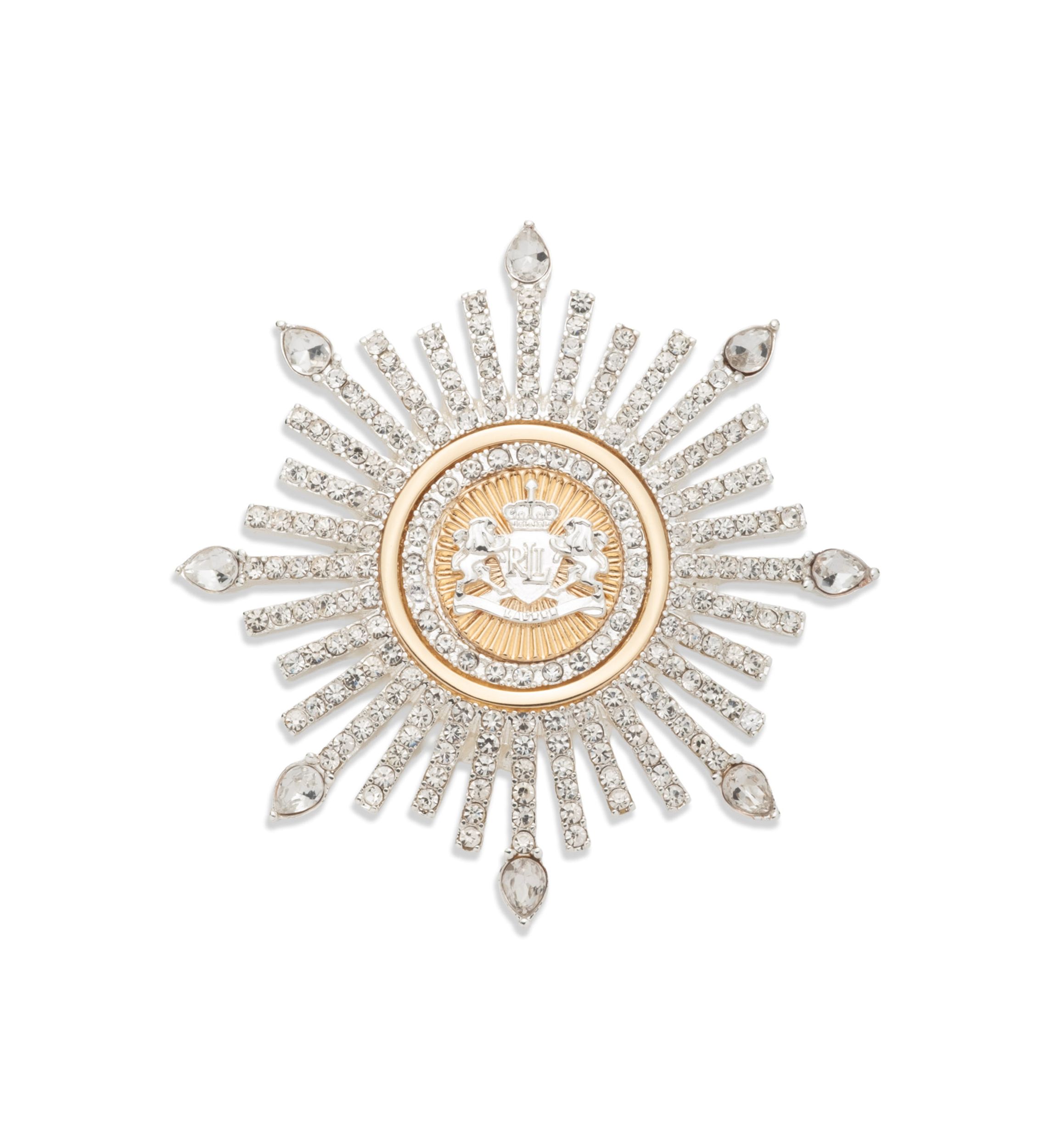 Crystal Crest Burst Pin