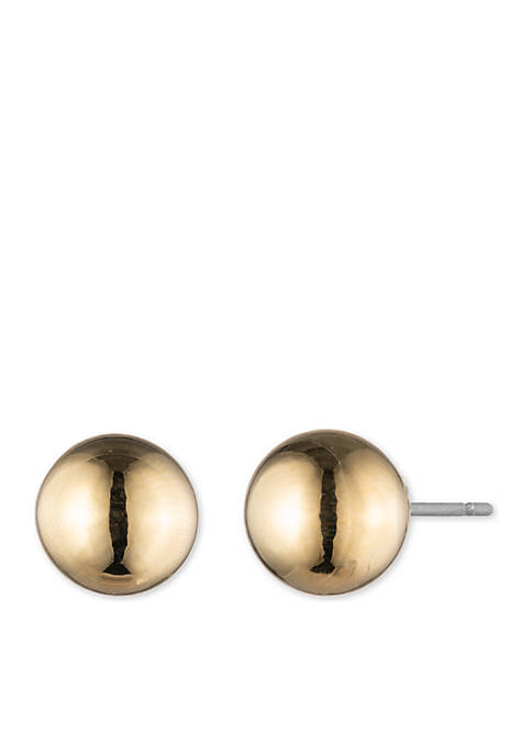Gold-Tone Metal Stud Earrings