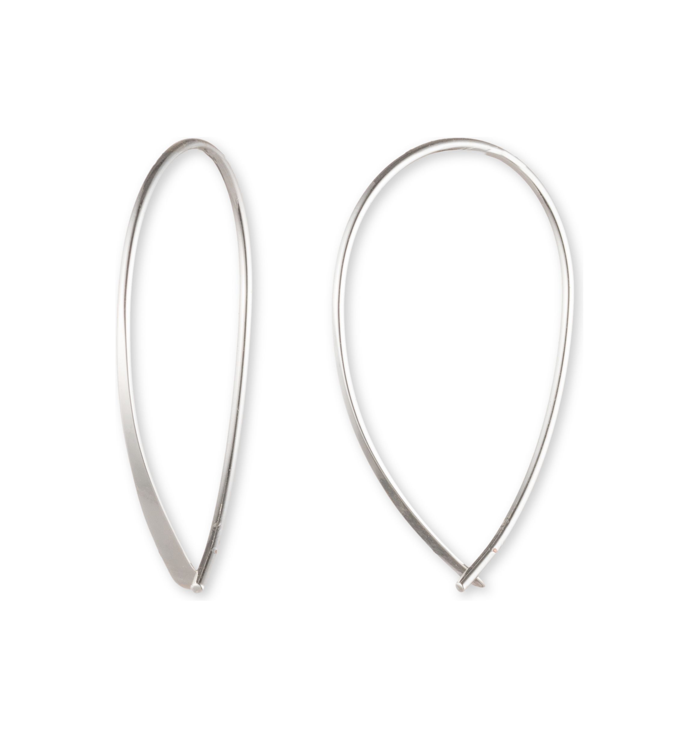 Silver-Tone Metal Threader Earrings