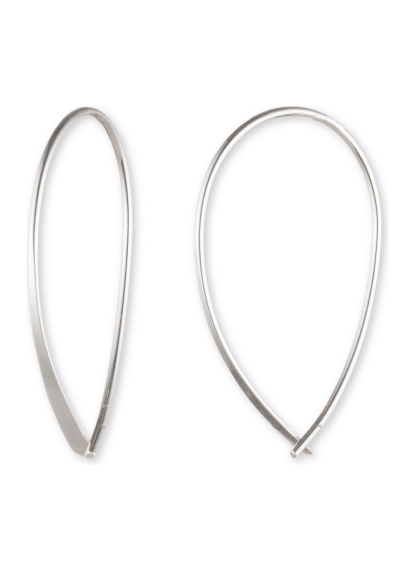 Silver-Tone Metal Threader Earrings
