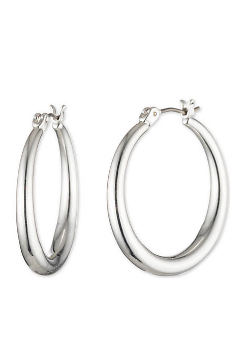 Silver-Tone Gradual Hoop Earrings