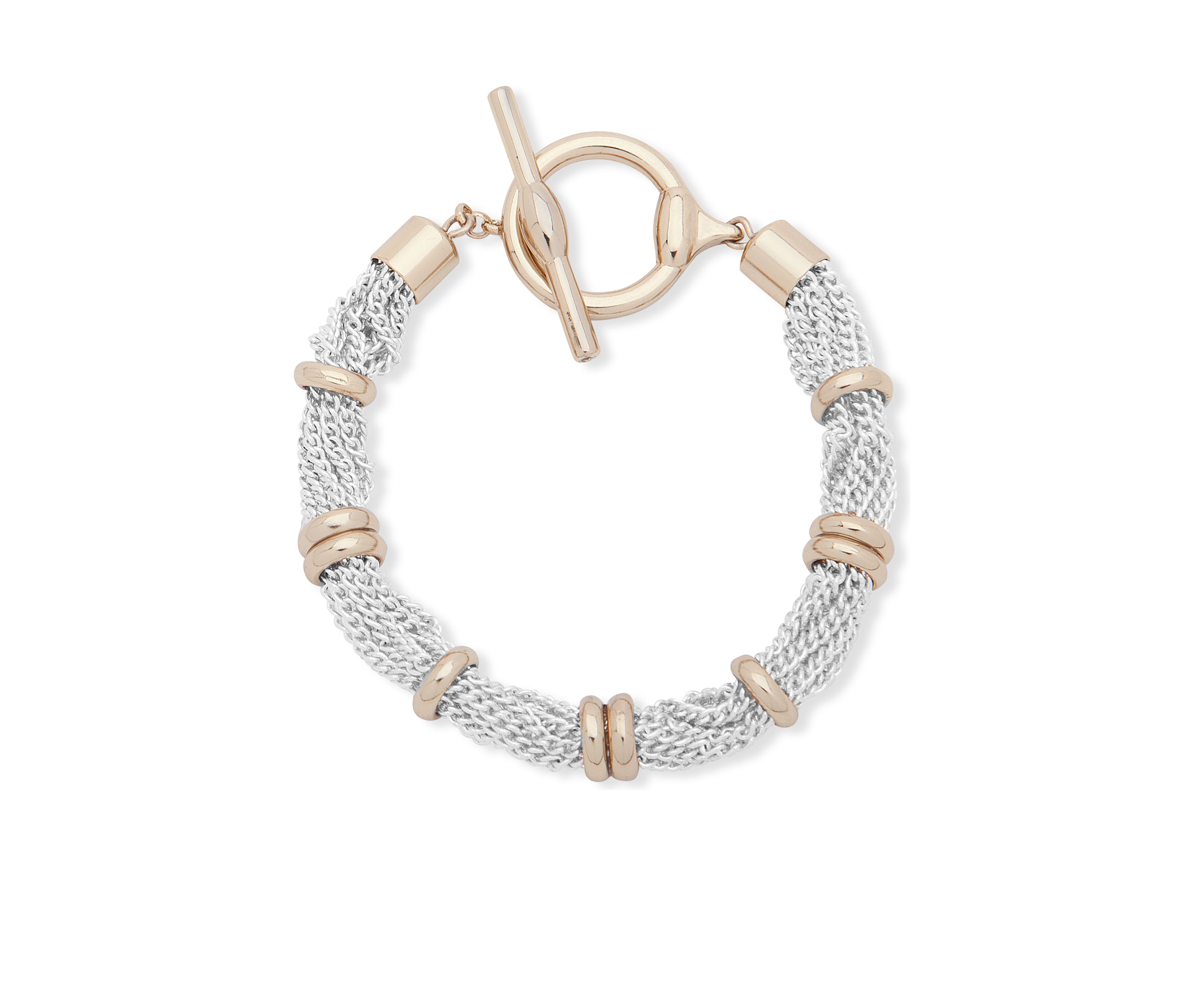 Two-Tone Hamilton Multi Row Bracelet