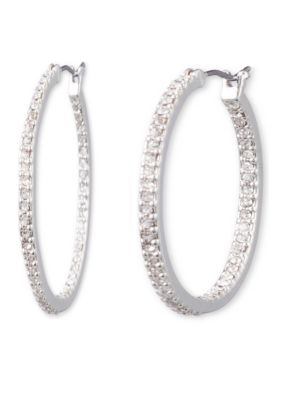 Silver-Tone Hoop Earrings