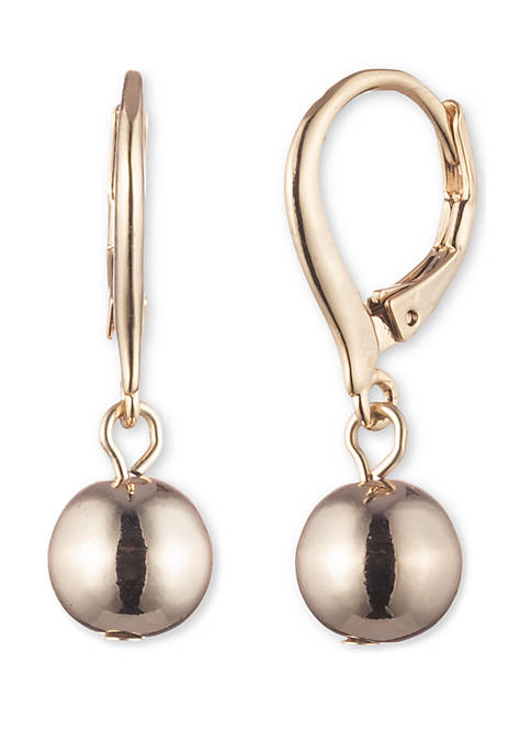 Lauren Ralph Lauren Gold-Tone Ball Drop Earrings