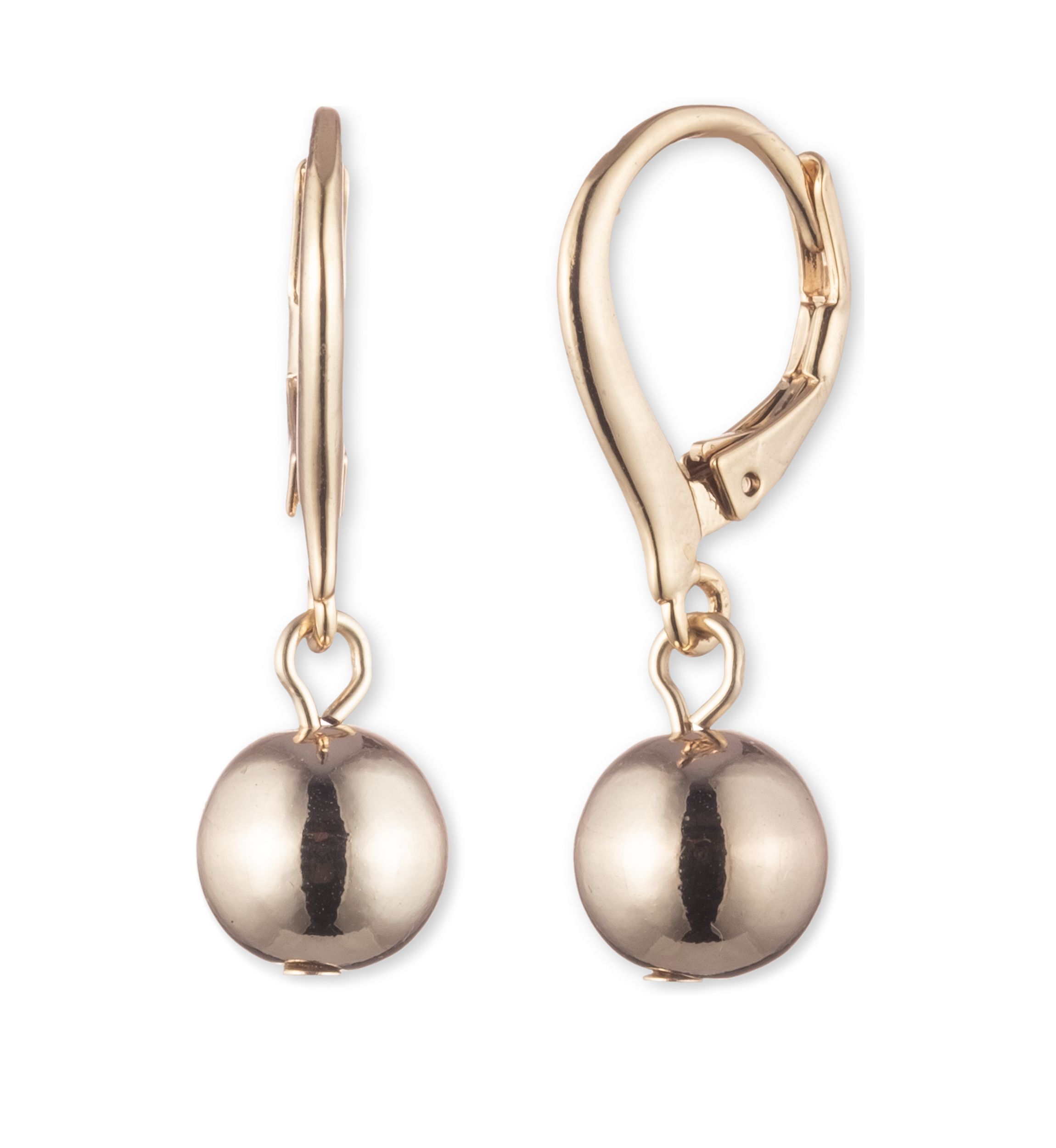 Gold-Tone Ball Drop Earrings