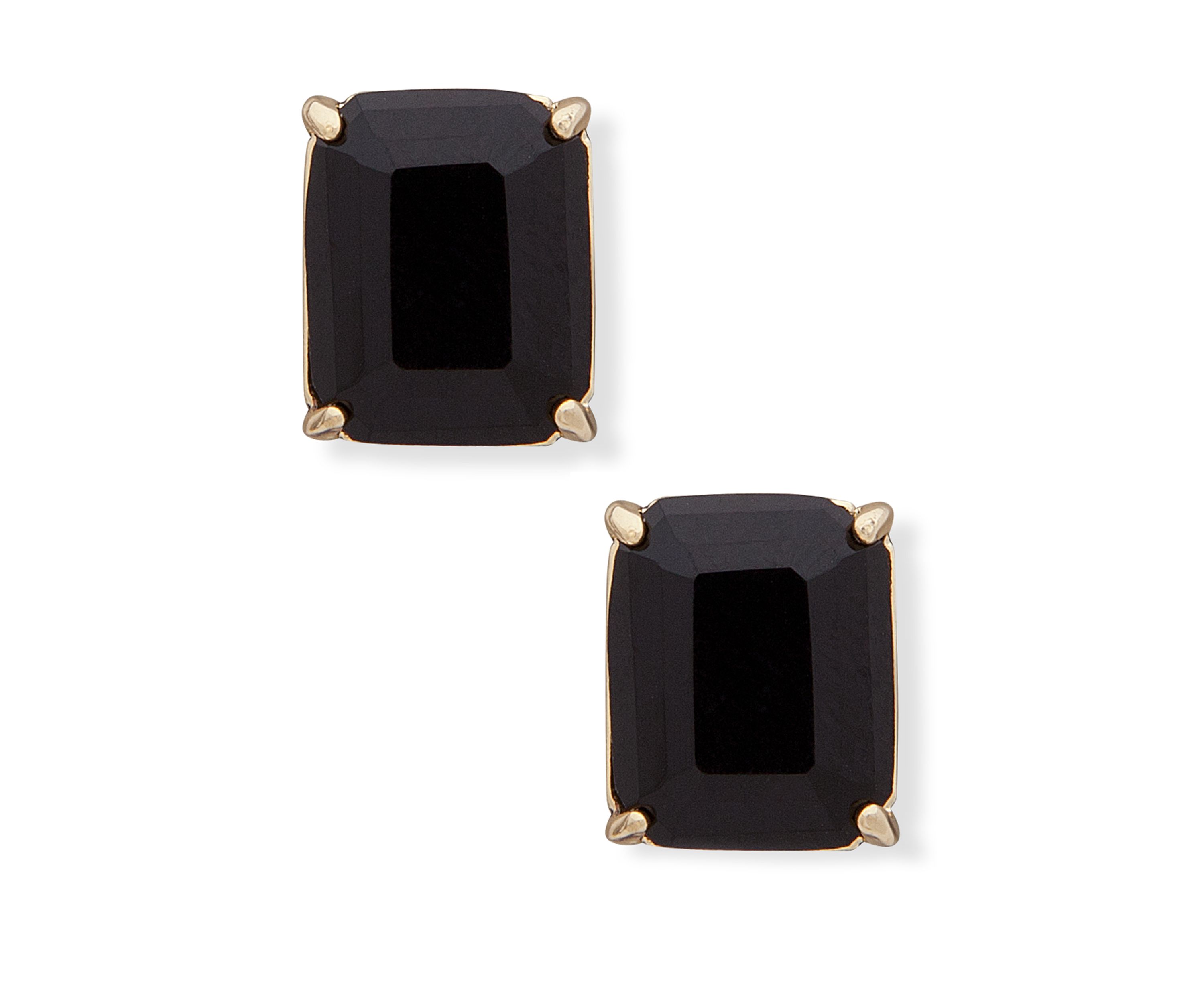 Gold Tone Jet Stud Earrings
