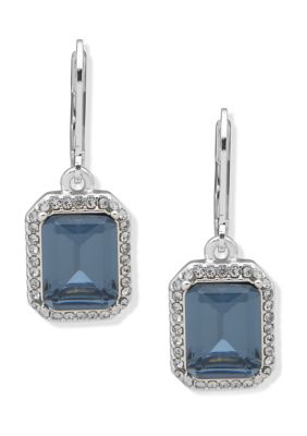 Belk Silver Tone Crystal P Earrings