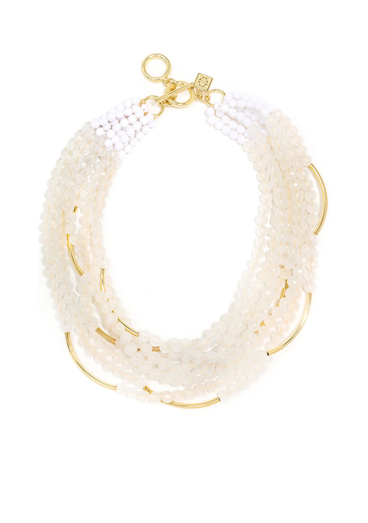 Gold-Tone Multi-Strand Beaded Necklace