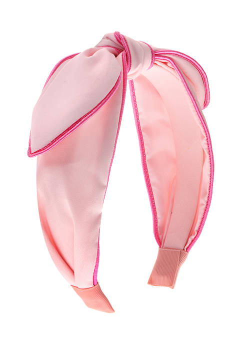 Crown & Ivy™ Pink Fabric Bow Headband
