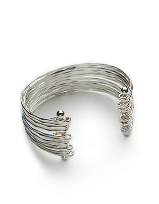 Details about   New Bangle Cuff Bracelet  ~ Silver Tone 
