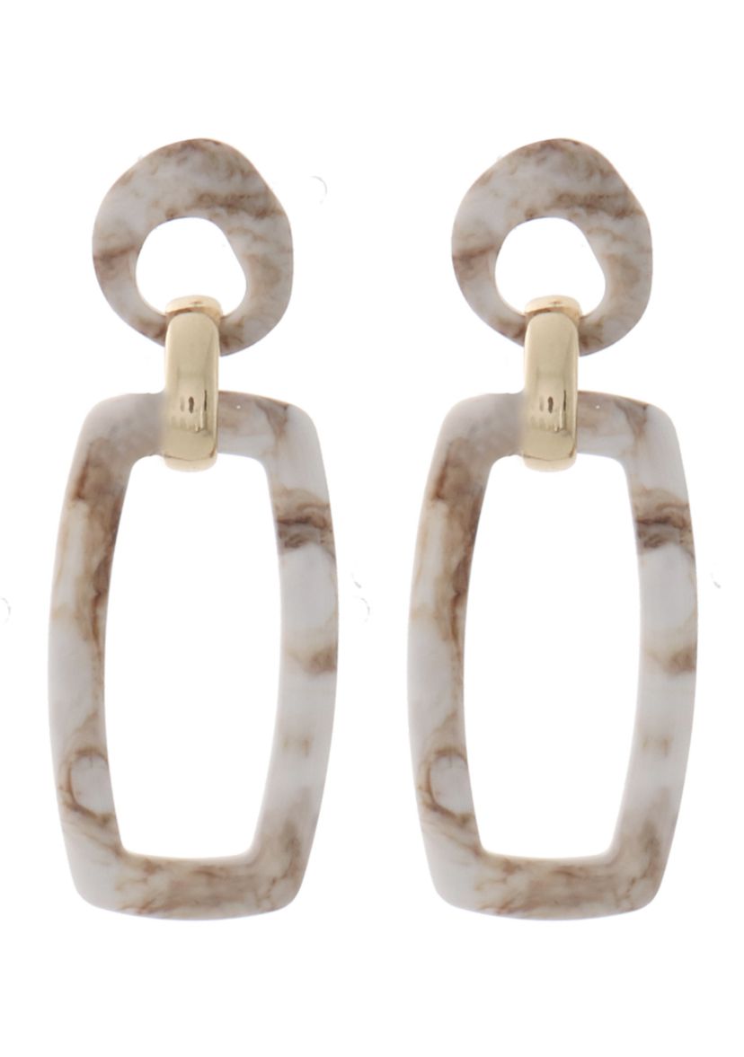 Open Lucite Drop Earrings