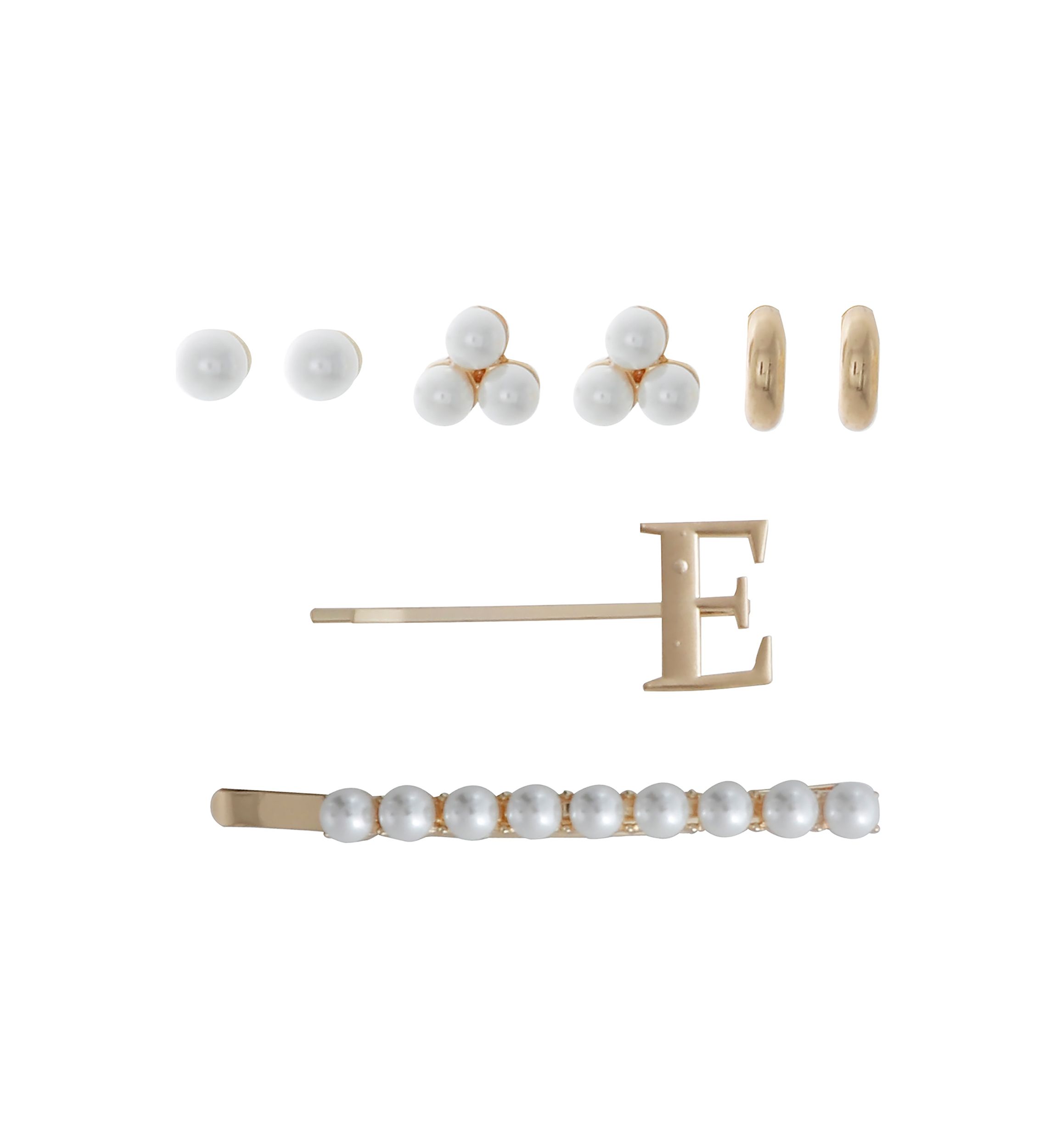 	  5 Piece Hairpin and Earring Set 