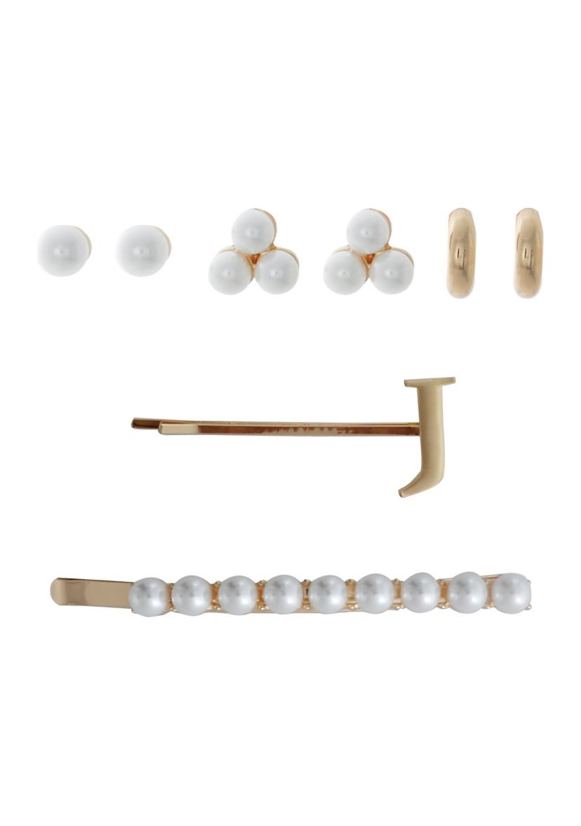 5 Piece Hairpin and Earring Set 