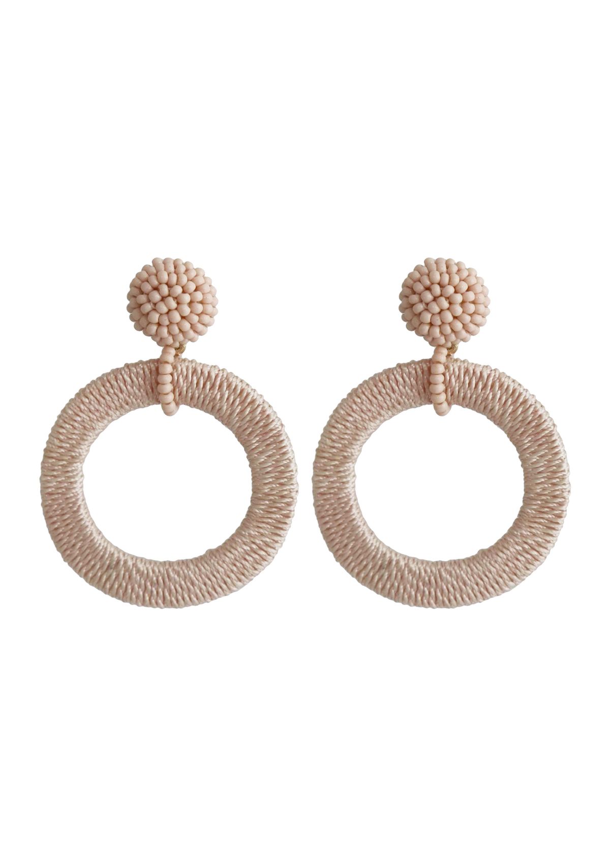 Acrylic Open Circle Drop Earrings 