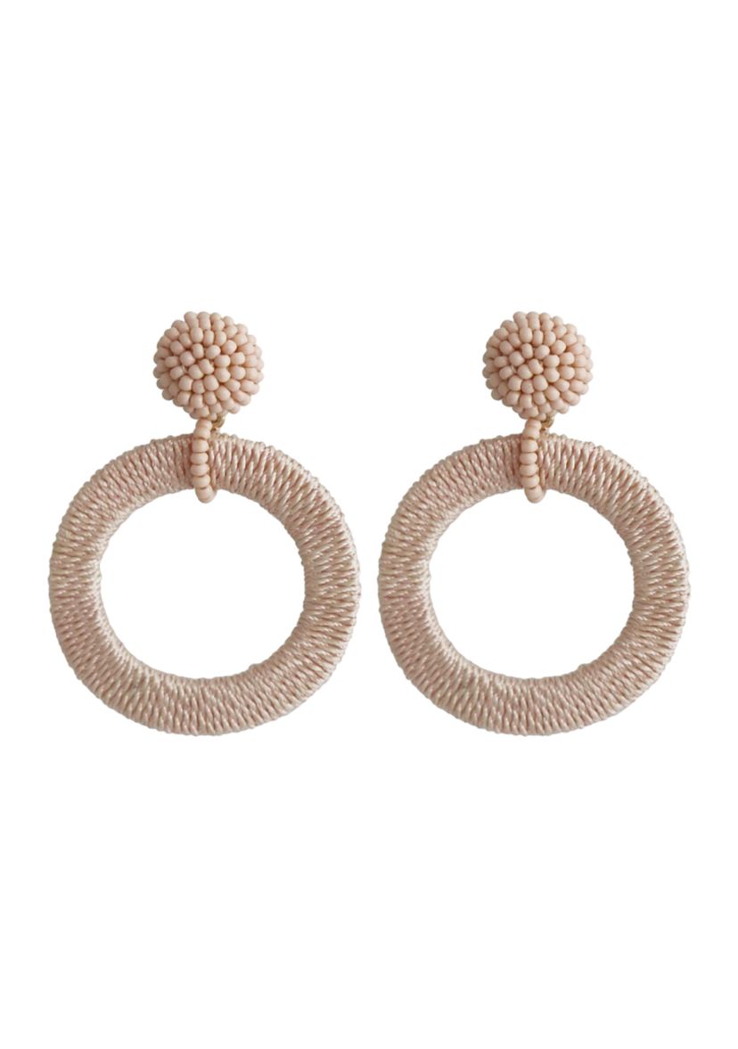 Acrylic Open Circle Drop Earrings 