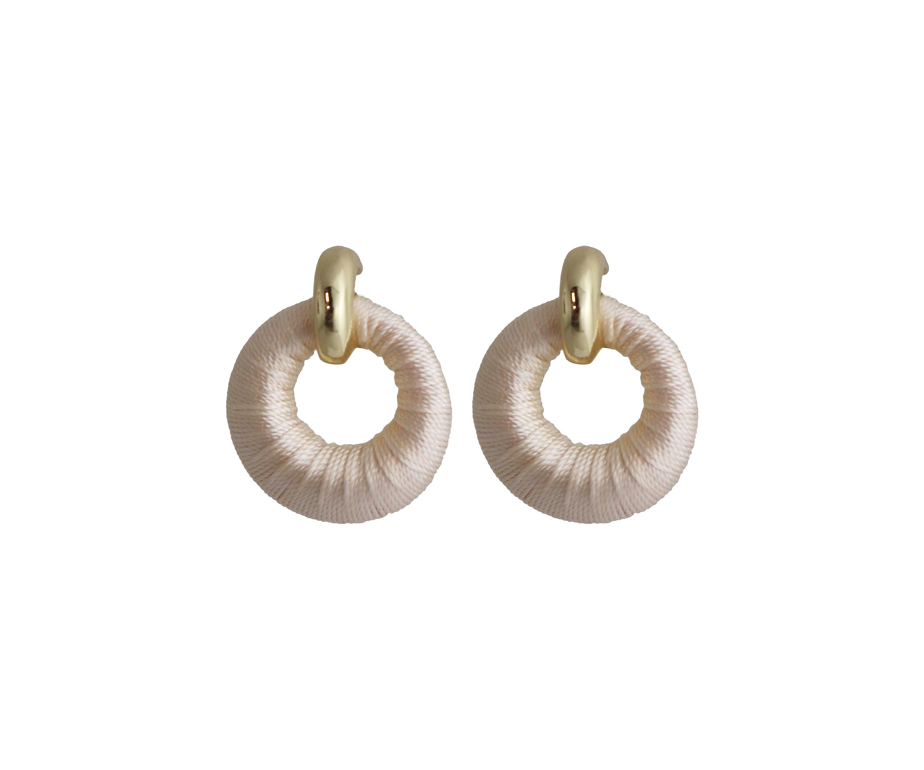 Thick Hoop Drop Earrings