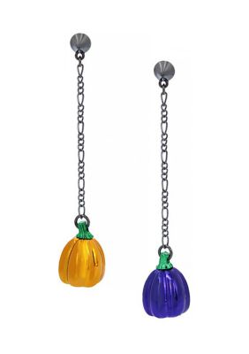 Betsey Johnson Pumpkin Linear Earrings
