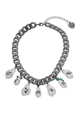 Betsey Johnson Pearl Ghost Necklace