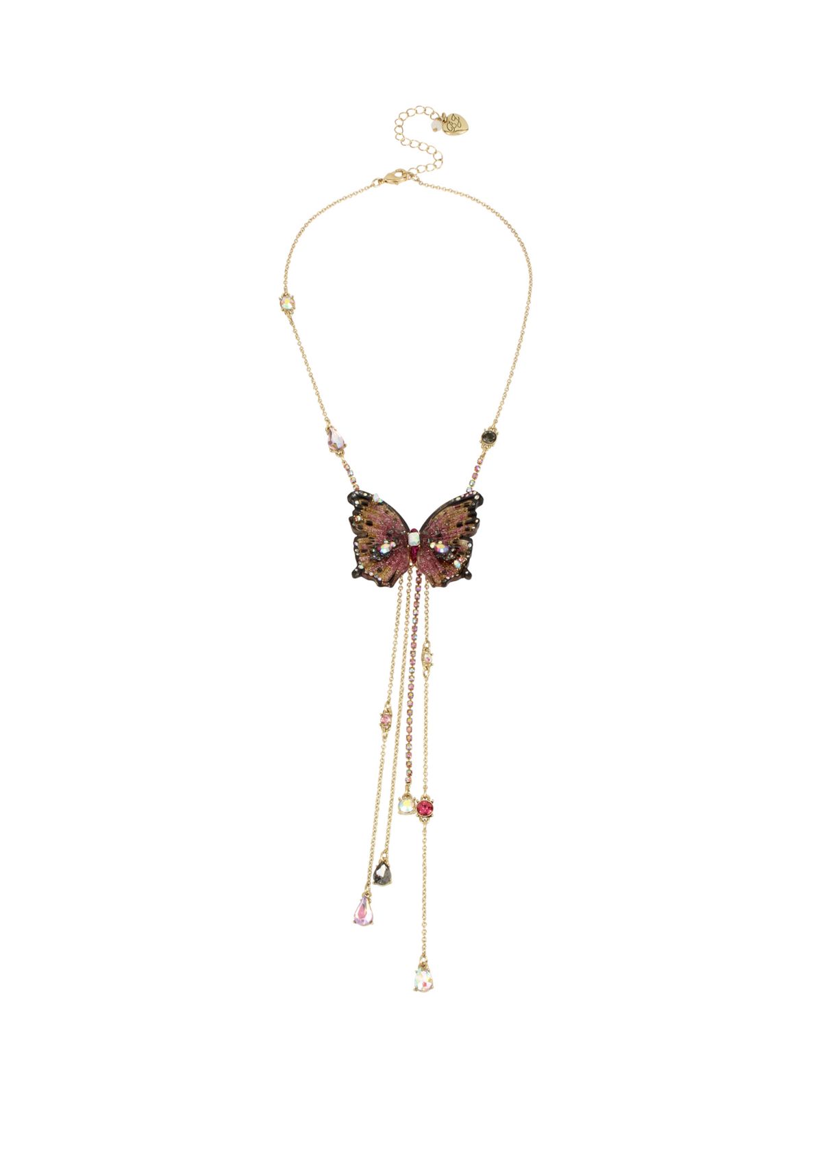 Lab Created Butterfly Y-Shaped Necklace