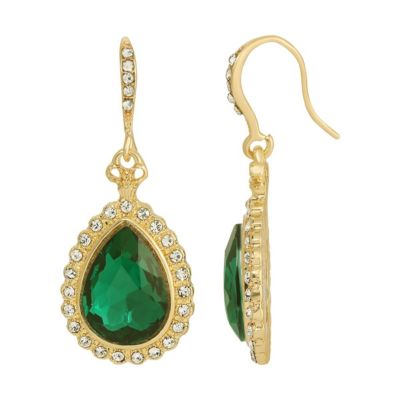 Gold Tone Teardrop Earrings