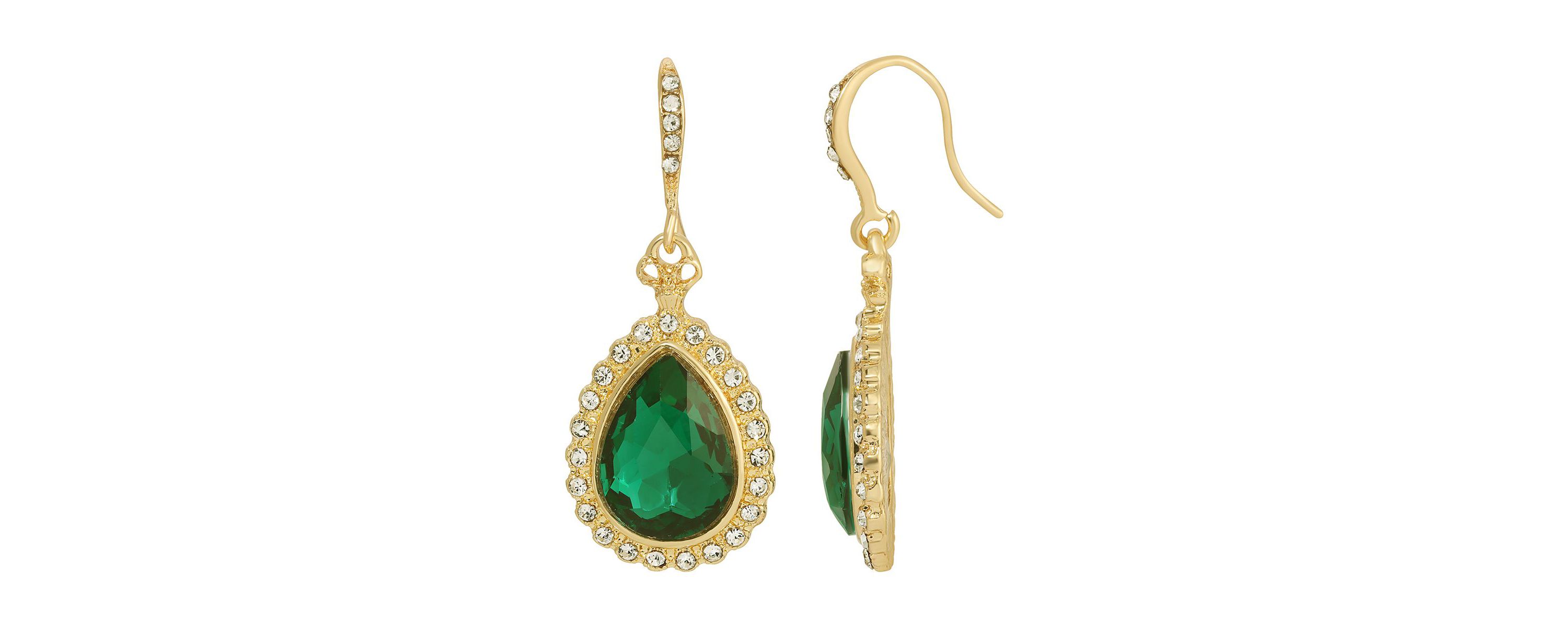 Gold Tone Teardrop Earrings