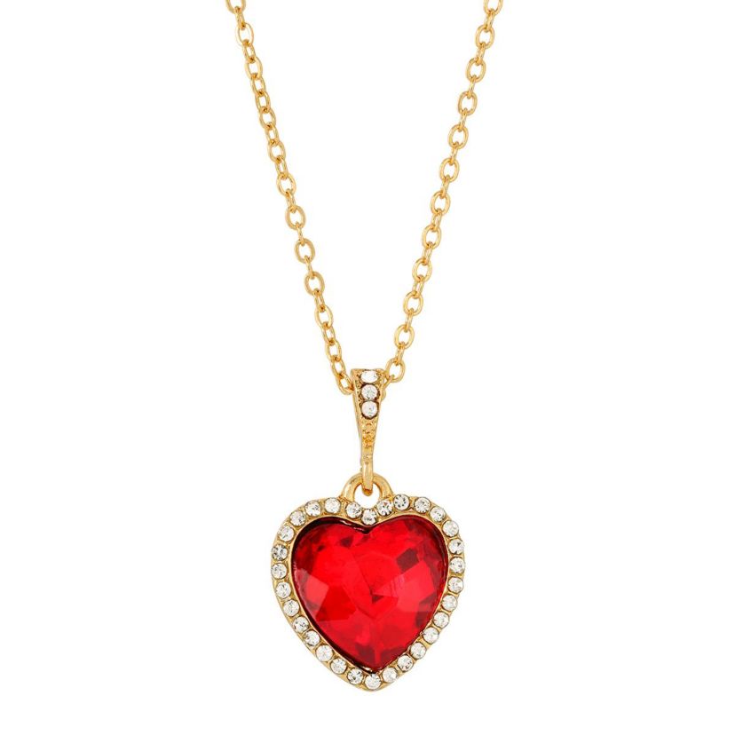 Heart Pendant Necklace 16" adj