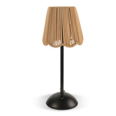 Bell + Howell By Design Rechargeable Solar Powered Woven String Table Lamp, Tan