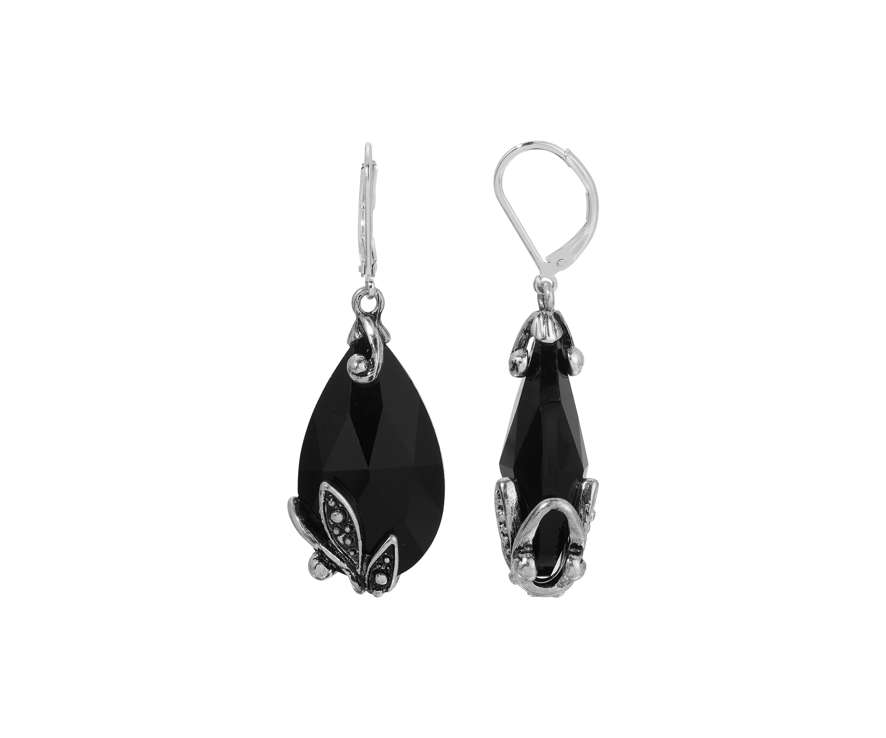 Faceted Bead Drop Leverback Earring