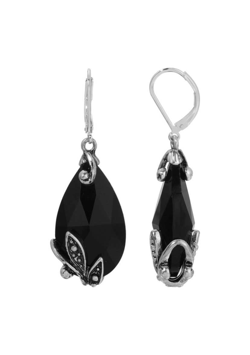 Faceted Bead Drop Leverback Earring