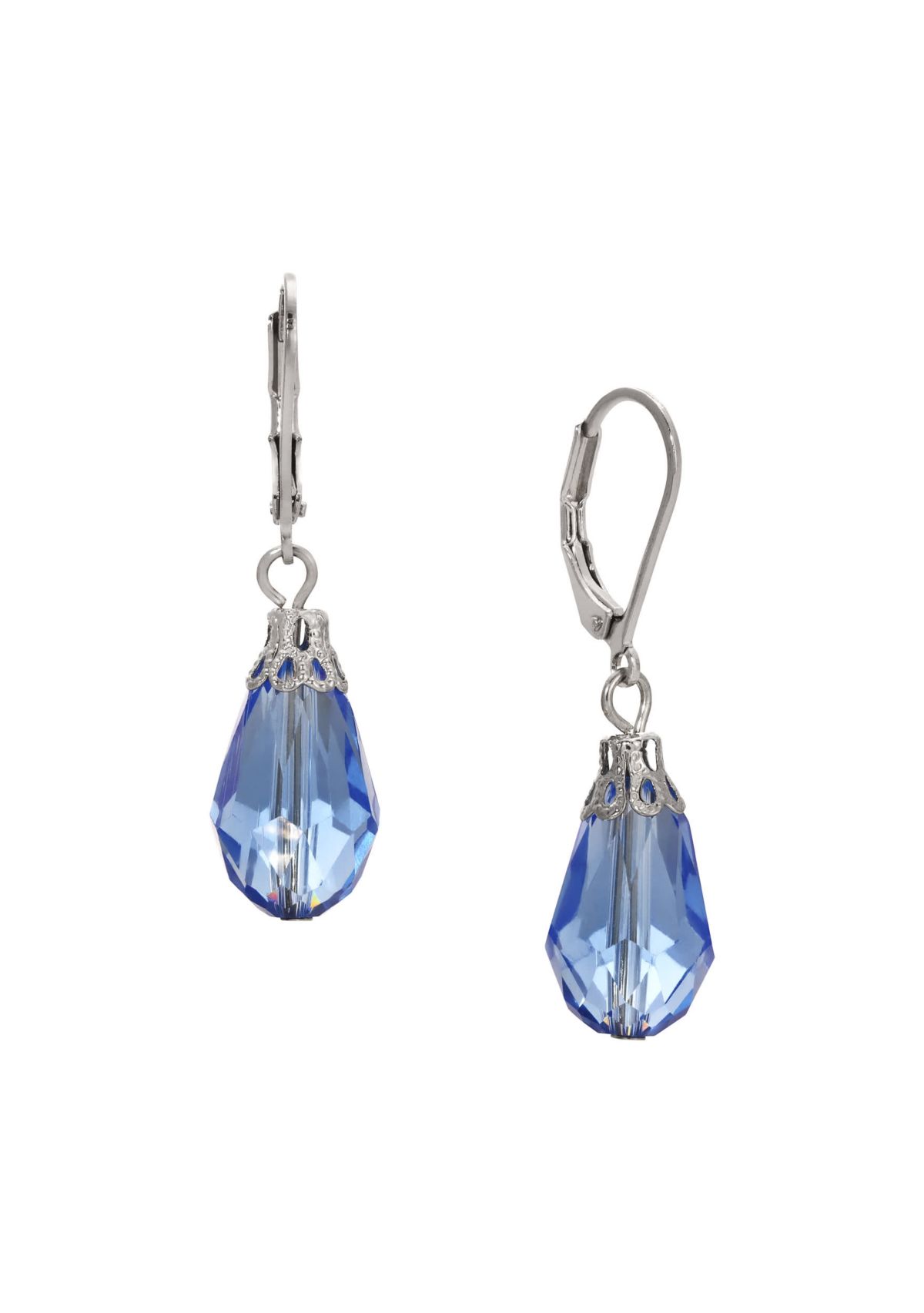 Faceted Bead Drop Leverback Earring