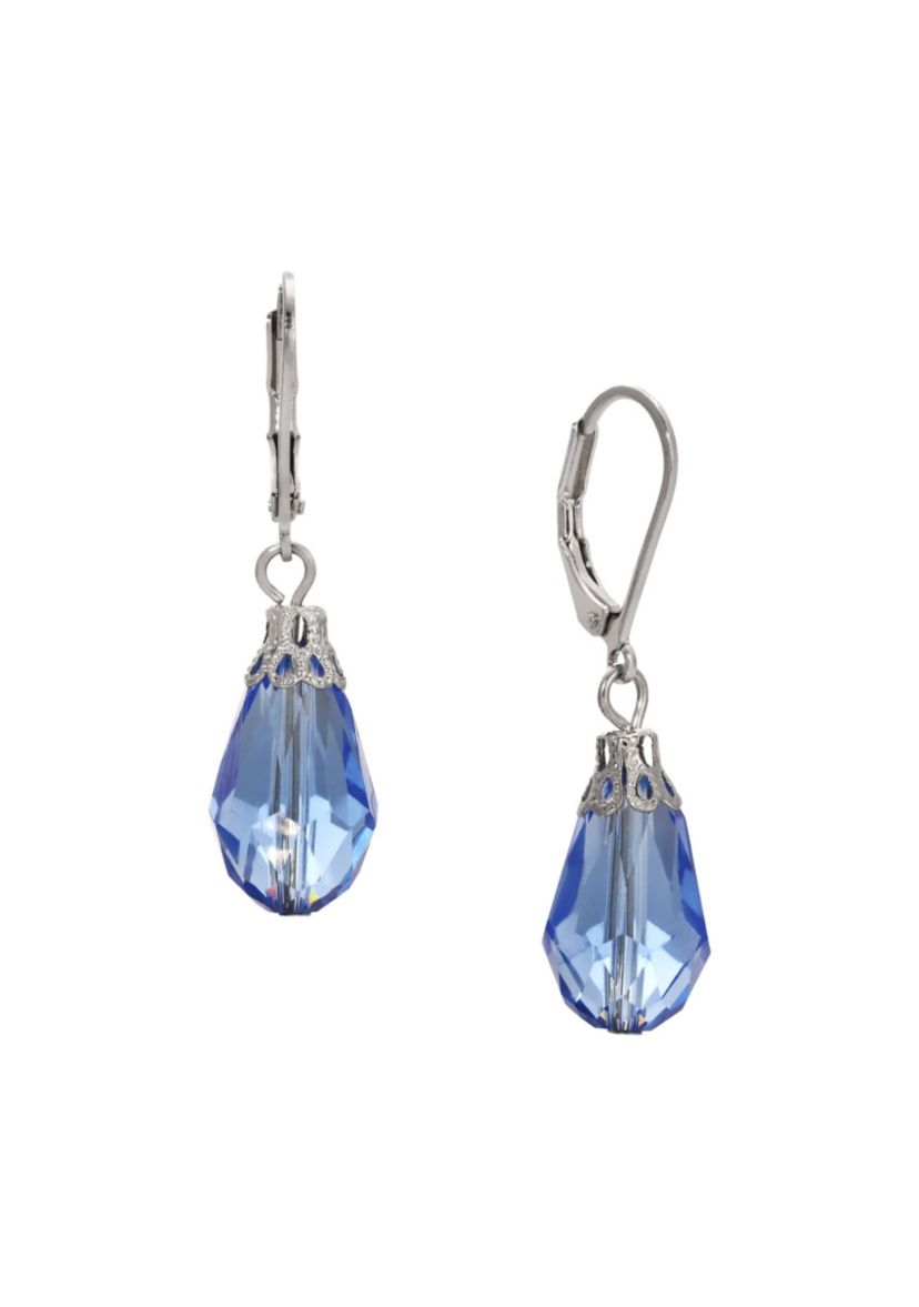 Faceted Bead Drop Leverback Earring